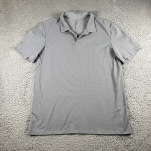 Lululemon Textured Mesh Short Sleeve Polo Men's Solar Grey S/M